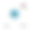 Bouton pression fleur bleue 12mm