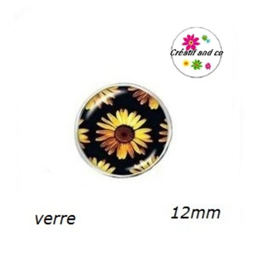 Bouton pression tournesol 12mm