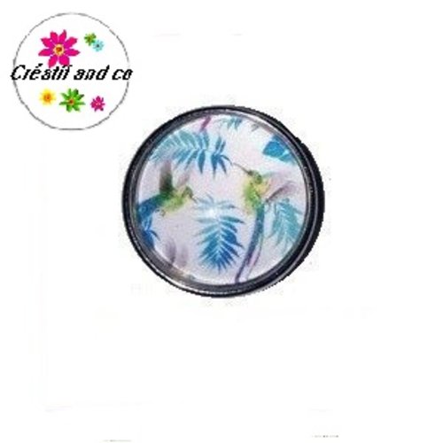 Bouton pression feuilles et oiseaux