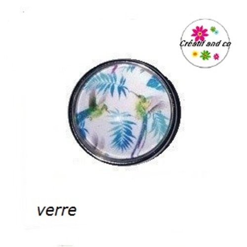 Bouton pression feuilles et oiseaux