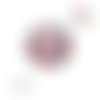 Bouton pression fleurs rouges