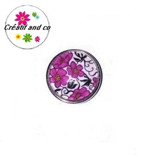 Bouton pression fleuris