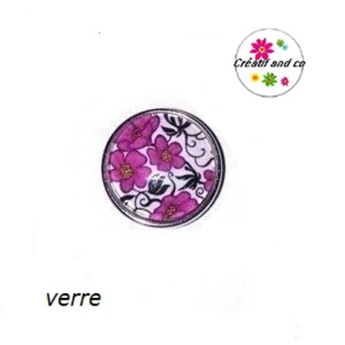 Bouton pression fleuris