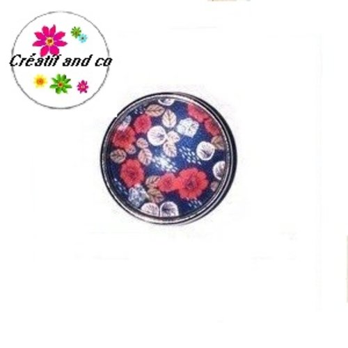 Bouton pression fleuris