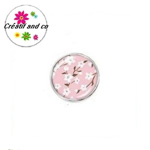 Bouton pression fleuris