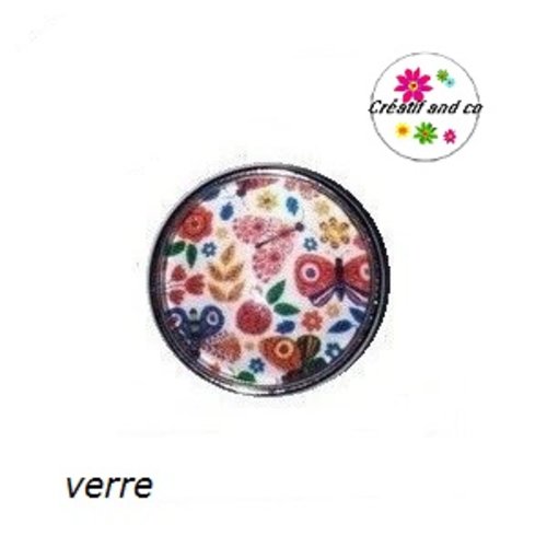 Bouton pression nuée de papillons