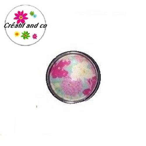Bouton pression fleuris