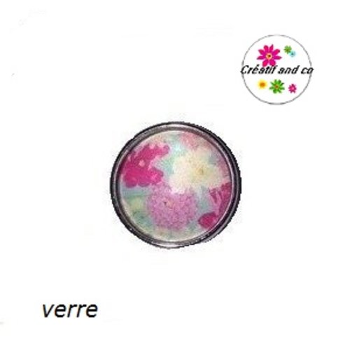Bouton pression fleuris