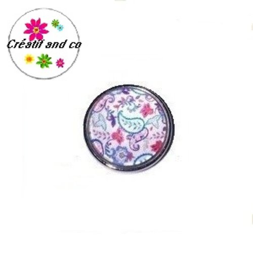 Bouton pression fleuris