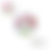 X2 cabochons trio de fleurs 14mm