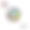 X2 cabochons fille dans les fleurs 14mm