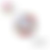 X2 cabochons fleuris 14mm