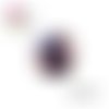 X2 cabochons chat noir 14mm