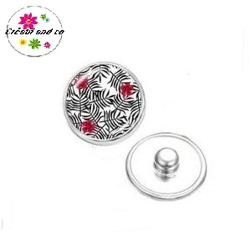 Bouton pression fleuris