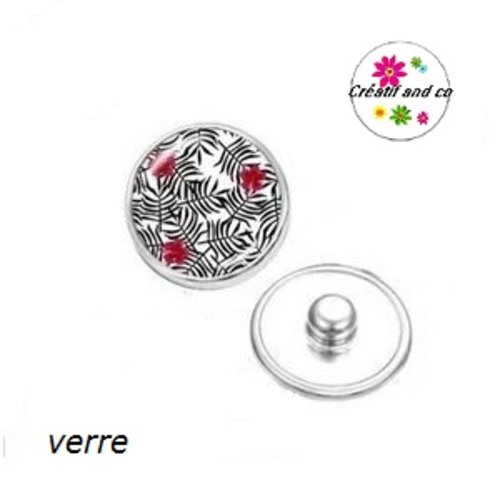 Bouton pression fleuris