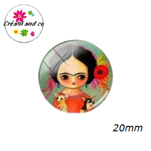 Cabochon femme gros sourcils 20mm