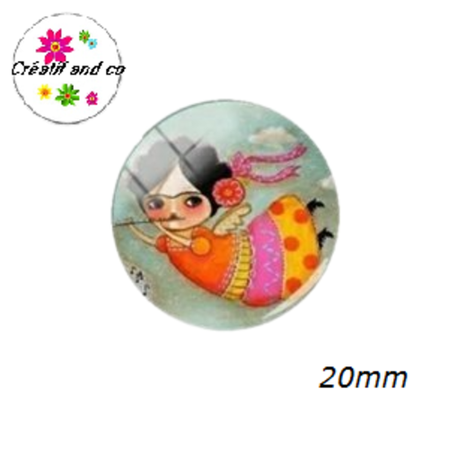 Cabochon femme gros sourcils 20mm