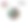 X2 cabochons fleurs et feuilles 16mm