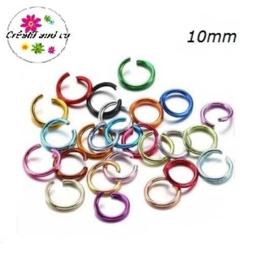 X50 anneaux de jonction mix couleurs métalliques 10mm
