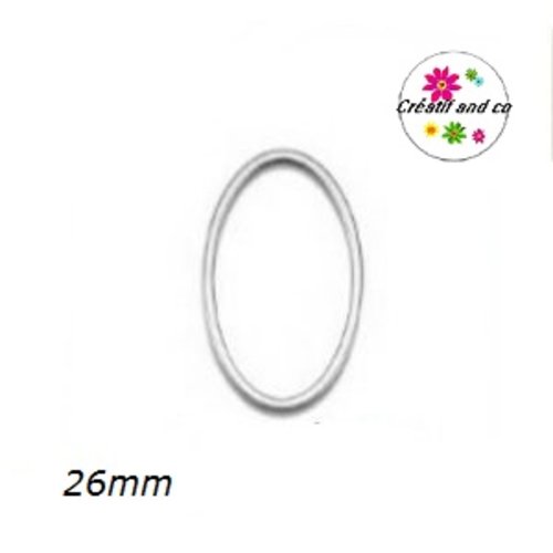 Connecteur ovale acier inoxydable 26mm