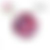 X2 cabochons fleuris 16mm