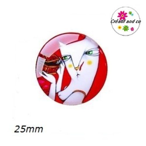 Cabochon chat 25mm