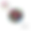 Cabochon visage femme couronne de fleurs 20mm