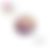 Cabochon visage femme couronne de fleurs  20mm