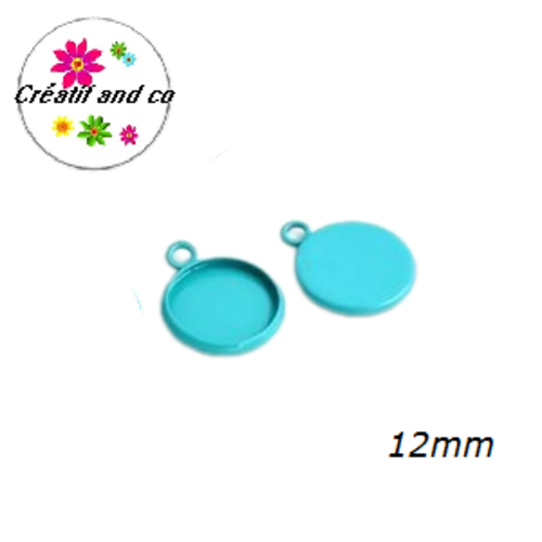 Pendentif turquoise pour cabochon 12mm