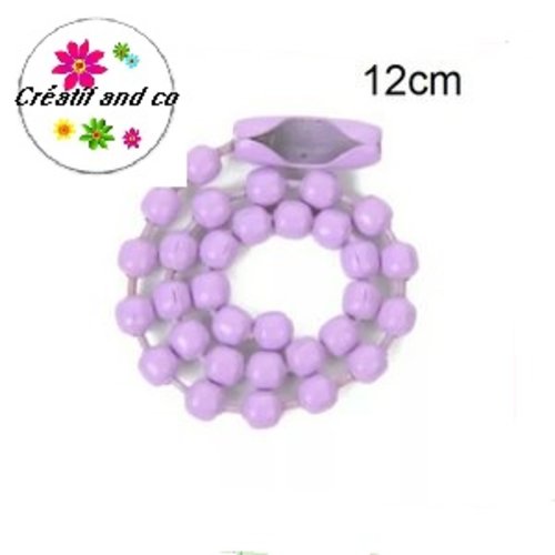 Chaine bille parme 12cm