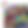 X10 anneaux mailles ouvertes acrylique translucide 15x10mm