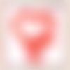 Mousqueton forme coeur rouge plastique 27x22mm