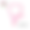 Mousqueton forme coeur rose pâle foncé  plastique 31x21mm