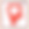 Mousqueton forme coeur rouge plastique 31x21mm