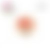 X2 cabochons fleur rouge, pavot 12mm