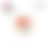 X2 cabochons fleur rouge, pavot 12mm
