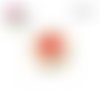X2 cabochons fleur rouge, pavot 12mm