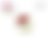 X2 cabochons fleur rouge, pavot 12mm