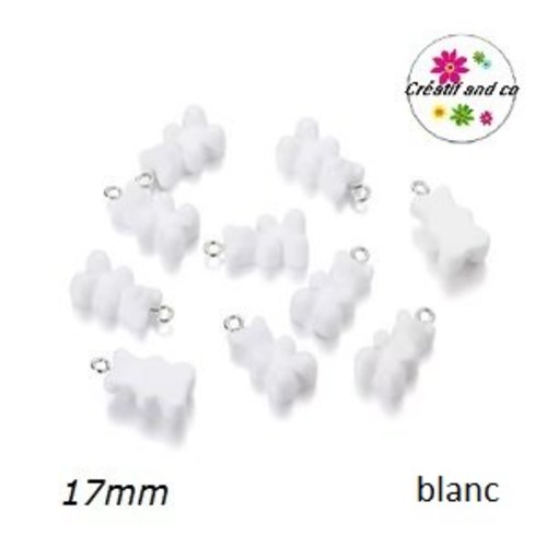 Breloque ourson blanc