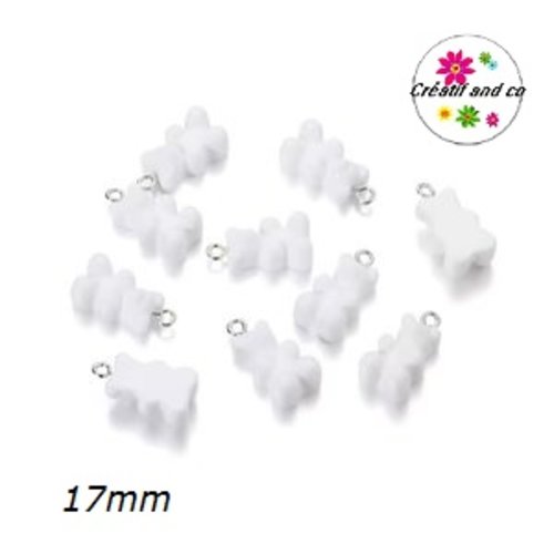 Breloque ourson blanc