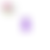 Perle ourson acrylique parme translucide 17mm