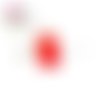 Perle ourson acrylique rouge translucide 17mm