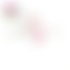 Perle ourson acrylique rose translucide 17mm