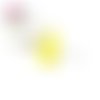 Perle ourson acrylique jaune translucide 17mm