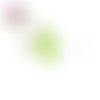 Perle ourson acrylique vert translucide 17mm