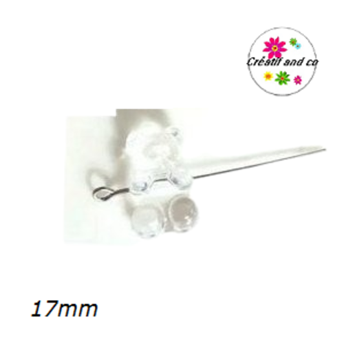 Perle ourson translucide 17mm