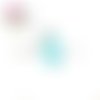 Perle ourson acrylique turquoise translucide 17mm