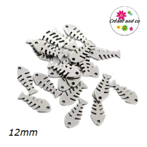 Petit pendentif poisson acier inoxydable 12mm