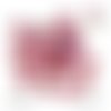 X2 cabochons coeur effet druzy rouge résine 12mm