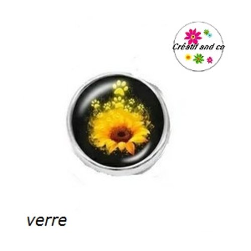 Bouton pression tournesol